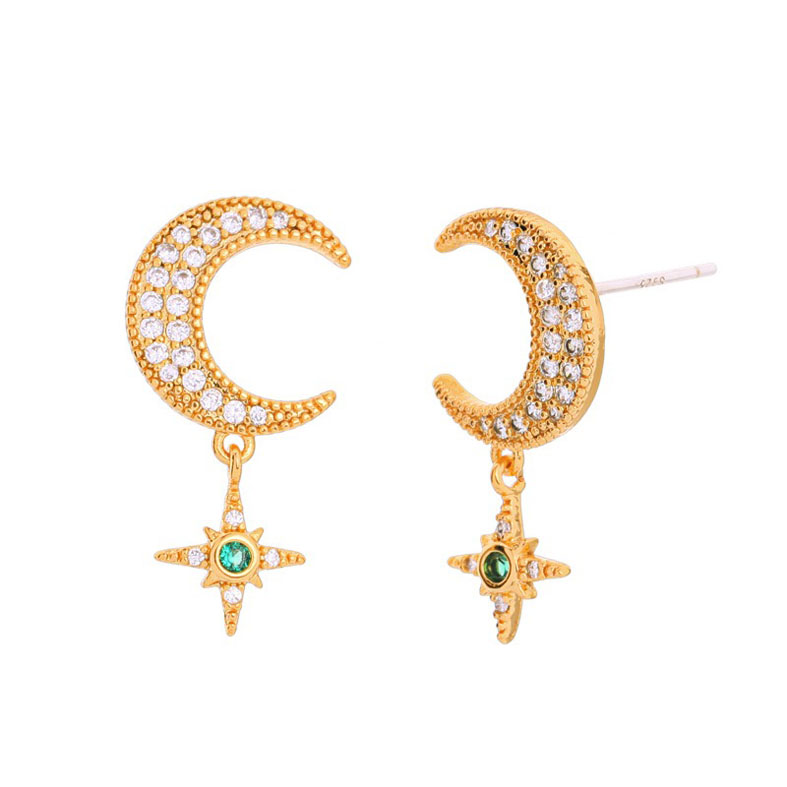 Popular moon and star design earring