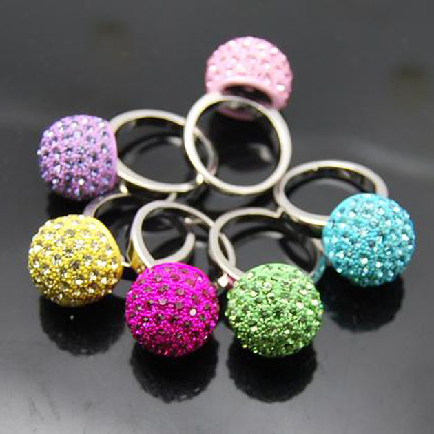 Color stone ball Ring